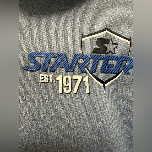 STARTER Kids Blue-Gray Zip-Up Hoodie (Youth 6-7) 0125 - Picture 5 of 11